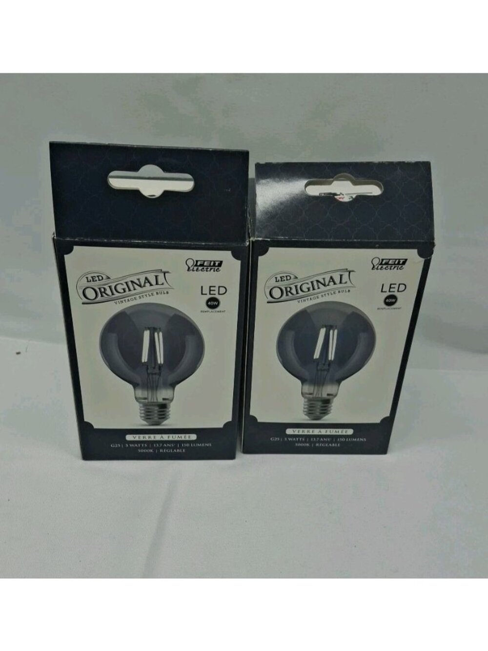 Feit Electric Original Vintage LED 5W (40W) SMOKE GLASS Daylight Light Bulb, G25